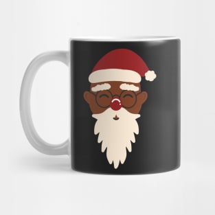 Cute Black Santa Claus African Indigenous Christmas Pattern Retro Scandinavian Aesthetic Mug